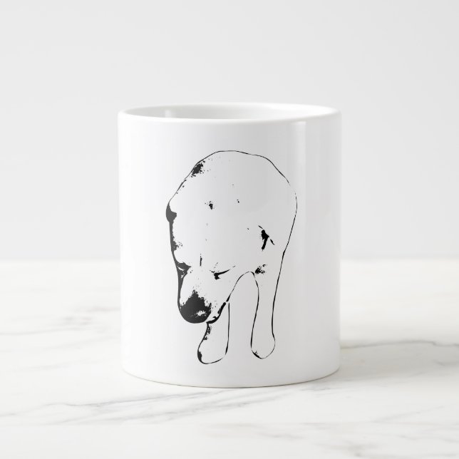 Helgdag Labrador Head-Down Line Study Jumbo Mugg (Framsidan)
