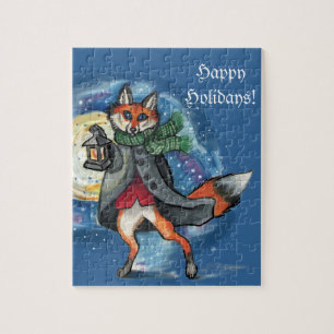 Helgdag Lantern Fox Puzzle Pussel