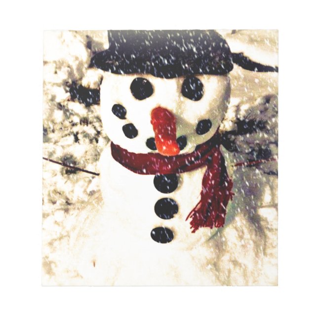 Helgdag Låt det snöa Adsible Snögubbe Anteckningsblock (Framsida)