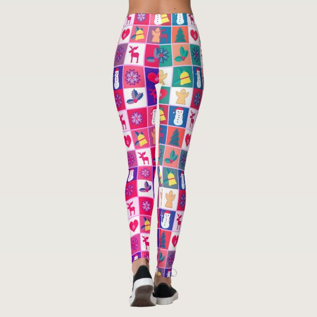 Helgdag Leggings i Snögubbe (Baksida)