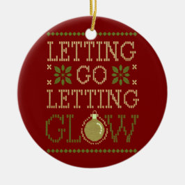 helgdag "Leta rätt på, låt glöd" Julgransprydnad Keramik