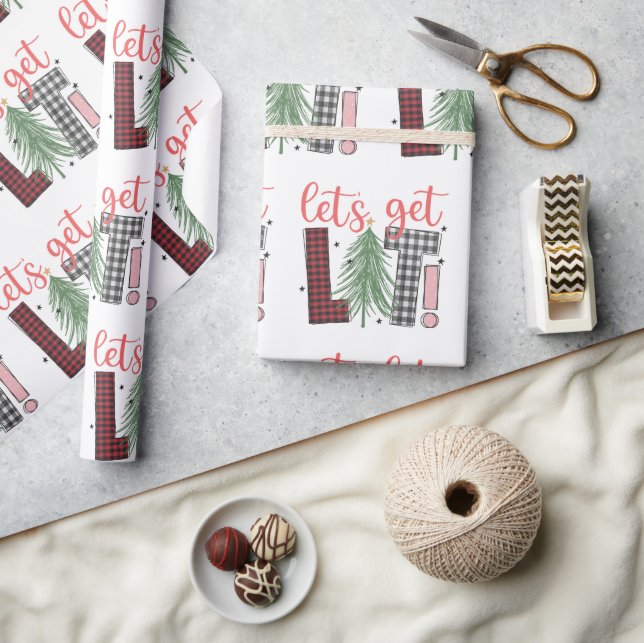 Helgdag Let's Get Lit Roligt Festive jul Gift Presentpapper (Hantverk)