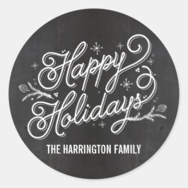 Helgdag Lettering Gift Märkre Sticker/kuvert Seal Runt Klistermärke