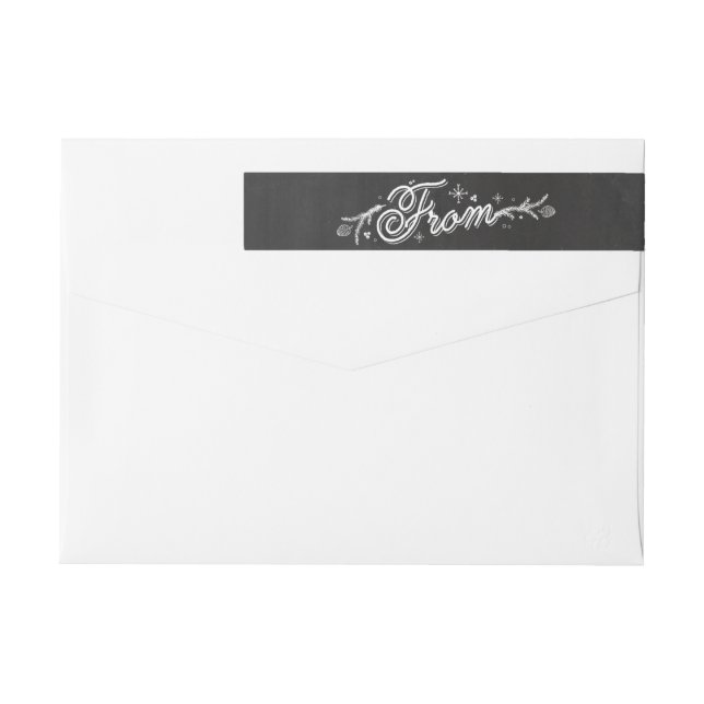 Helgdag Lettering Wraparound Address Label Etikettband (Baksidan)