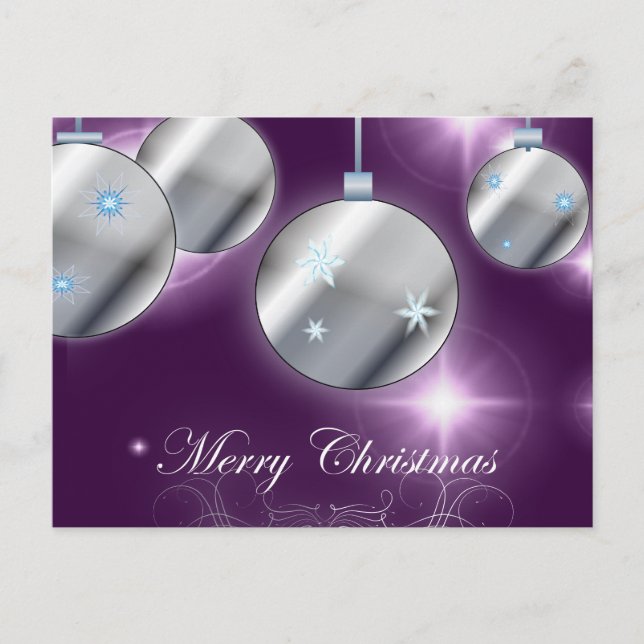 Helgdag Lila jul Helg Vykort (Framsida)