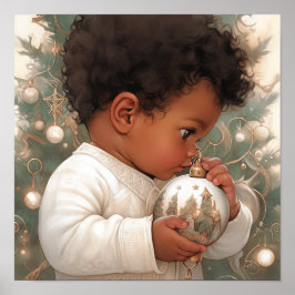 Helgdag Ljus & Black Baby Gaze Poster