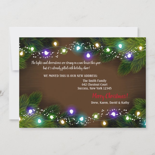 Helgdag Ljus Flytta Meddelande Inbjudningar (Framsida)