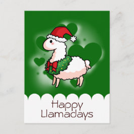 Helgdag Llama Elf Helg Vykort