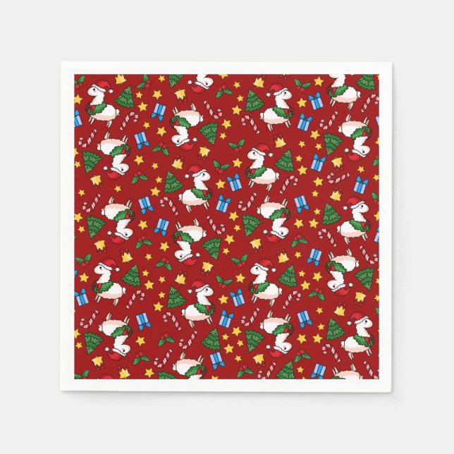 Helgdag Llama Galenhet Pappersservett (Framsidan)