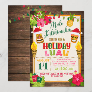Helgdag Luau-inbjudan Inbjudningar