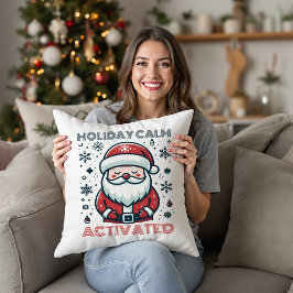 Helgdag Lugn aktiverad Santa Dekorativ kudde