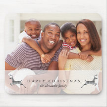 Helgdag Lycklig jul, Rustic Hjort Photo Mousepad