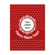 helgdag "Lycklig Meow Year" - Affissäsong - jul