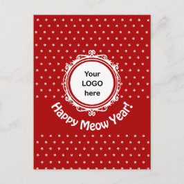 helgdag "Lycklig Meow Year" - Affissäsong - jul Vykort