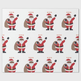 Helgdag Magic African American Santa Presentpapper