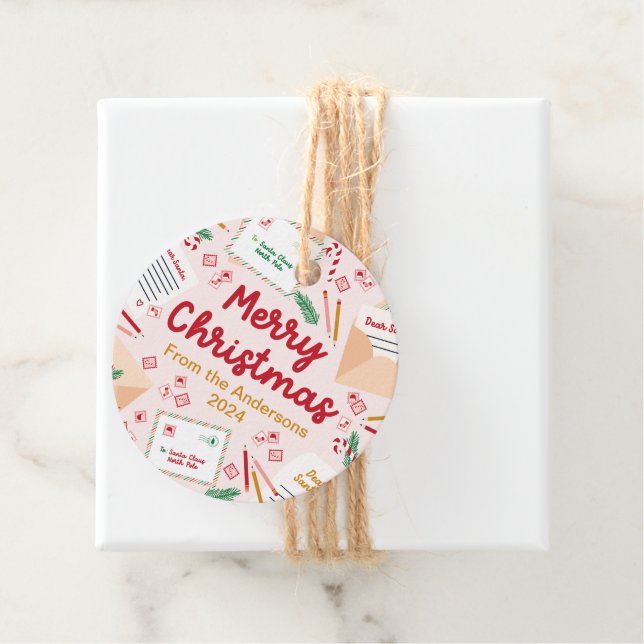 Helgdag Mail & Brev till Santa - God jul Gåvor Etiketter (På plats)