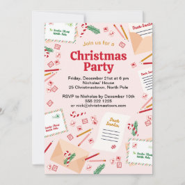 Helgdag Mail & Brev till Santa - God jul Inbjudningar