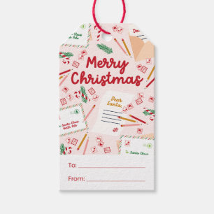 Helgdag Mail & Brev till Santa - God jul Presentetikett