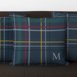 Helgdag: marin julmonogram, färgstark kudde