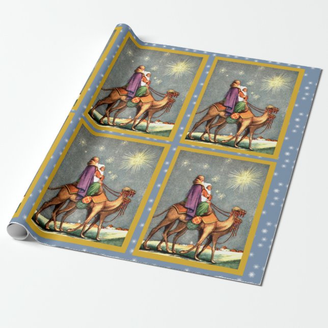Helgdag Mary och Joseph Gift Wrap Presentpapper (Utrullad)