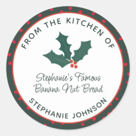 Helgdag matrester från köket runt klistermärke