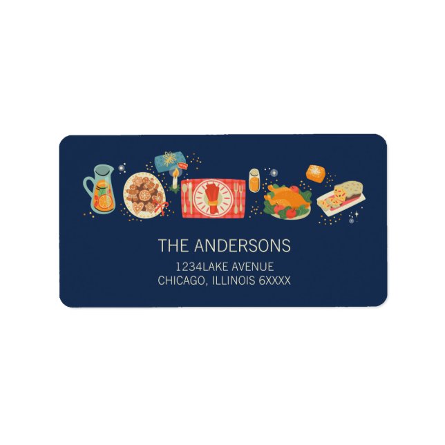 Helgdag Meal Tidings of Comfort & Joy Adress Adressetikett (Framsidan)