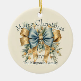 Helgdag med Bow God jul Helgdag Julgransprydnad Keramik