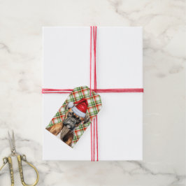 Helgdag med en Boxer-Hund-jul Presentetikett