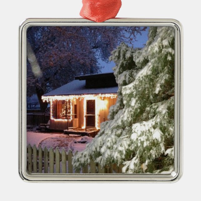 Helgdag med hög Sierra Julgransprydnad Metall (Framsidan)