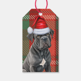 Helgdag med Käppen Corso Hund jul Presentetikett