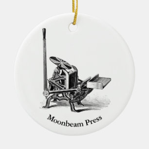 Helgdag med tema för pilotsletterpress julgransprydnad keramik