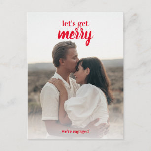 Helgdag Merry Förlovning - julmeddelande Vykort