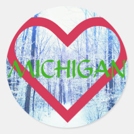 helgdag michigan-dekal runt klistermärke