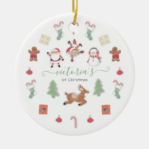 Helgdag Mobile Baby Shower Julgransprydnad Keramik