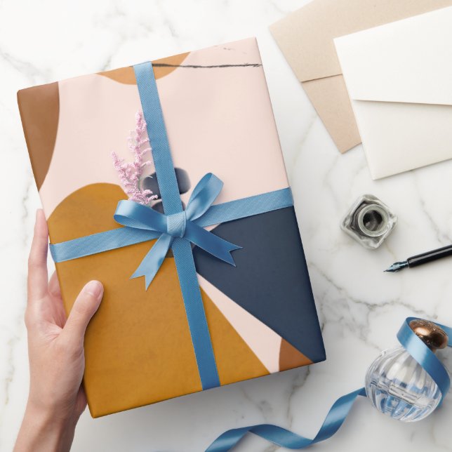 Helgdag Modern Abstrakt målade former Jul Presentpapper (Gifting)