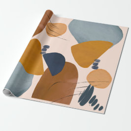 Helgdag Modern Abstrakt målade former Jul Presentpapper