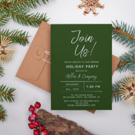 Helgdag Modern Chic Corporate jul Party Inbjudningar