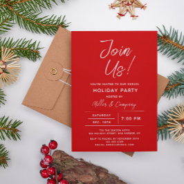Helgdag Modern Chic Corporate jul Party Inbjudningar