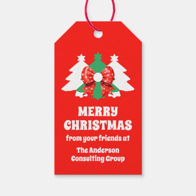 Helgdag Modern Editable Business Logotyp - jul Presentetikett (Framsidan)