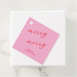 Helgdag Modern Merry Elegant Script jul Gåvor Etiketter