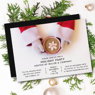 Helgdag Modern Santa Corporate jul Party Inbjudningar