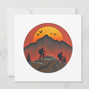 Helgdag Modern Walking Hiking Mountain Kort