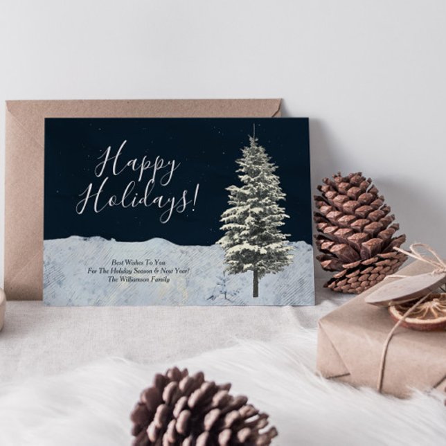 Helgdag Modern Winter Träd Meddelande (Skapare uppladdad)