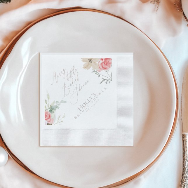 Helgdag Möhippa | Vattenfärgade andedräkt Poinsett Pappersservett (Skapare uppladdad)