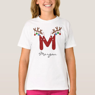 Helgdag Monogram julmatchning T Shirt