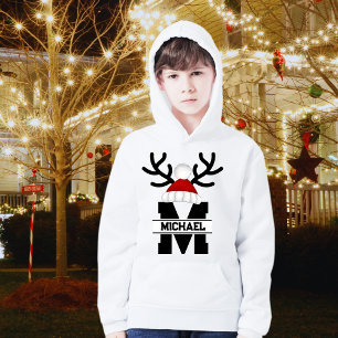 Helgdag Monogram Reindeer Matching Family Hoodie T Shirt