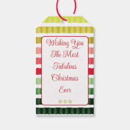 Helgdag Mönster i Röda havet och Grönt och Guld Presentetikett