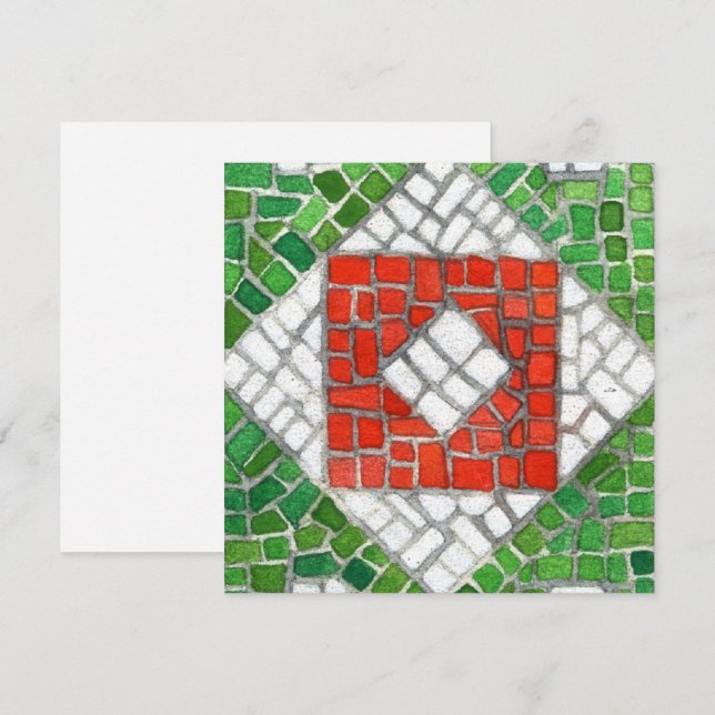 HELGDAG MOSAIC 5.25-kvadratplatta kort (Fram/baksida)