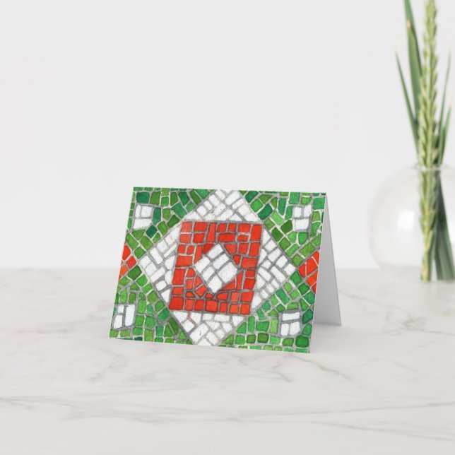 HELGDAG MOSAIC-julkort/Vågrät Helgkort (Framsida)