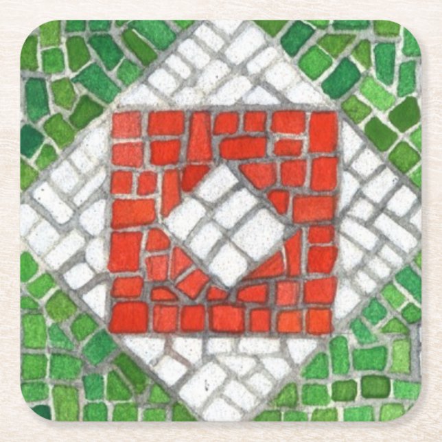 HELGDAG MOSAIC Square Papper Underlägg Kvadrat (Framsidan)